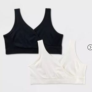 Auden Black and White Maternity/Nursing Bras